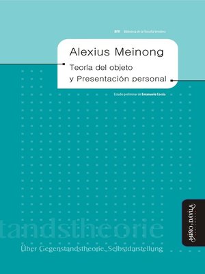 cover image of Teoría del objeto y Presentación personal
